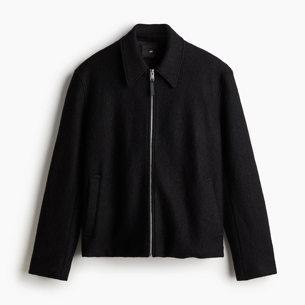 H&M Classic Black Zip-Up Jacket